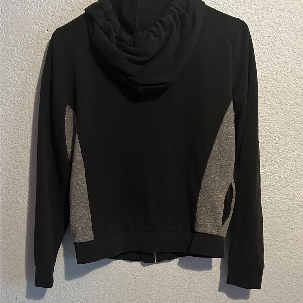 Pink Victoria Secret Black and Gray Zip-Up Hoodie - Picture 7 of 7